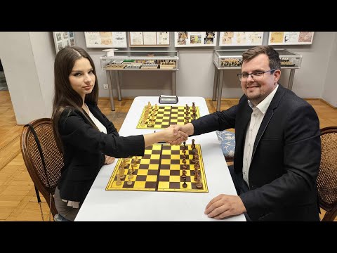 REFLEKS SZACHISTY FM Maciej Sroczyński vs WFM Ewa Barwińska (partia błyskawiczna 30 vs 30 sekund)