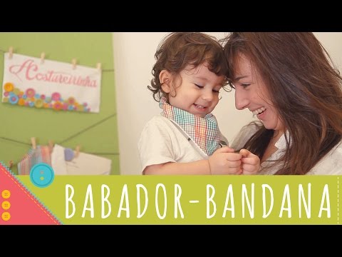 Como fazer babador com molde gratuito fácil dupla face | A Costureirinha Descomplica!