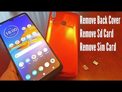 Motorola Moto E6 Plus Remove Back Cover & Remove Sim card/Sd Card