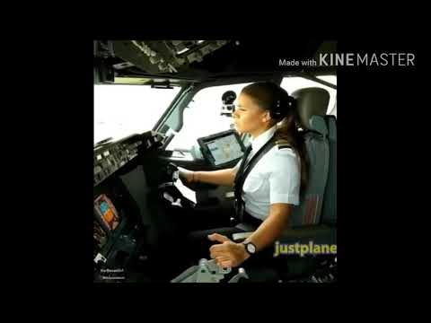 World Best woman pilot landing The Airbus Awesome