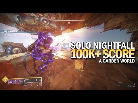 Solo 100,000+ Score Nightfall - A Garden World (161,949 Points)