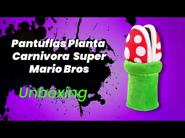 Vídeo relacionado con Mario Plant, pantuflas de felpa para el hogar, pantuflas de Mario con forma de flor caníbal, zapatos de cosplay, mocasines con patrón de puntos y soporte para macetas