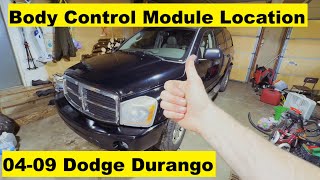 Body Control Module Location Dodge Durango 04 05 06 07 08 09 2004 2005 2006 2007 2008 2009