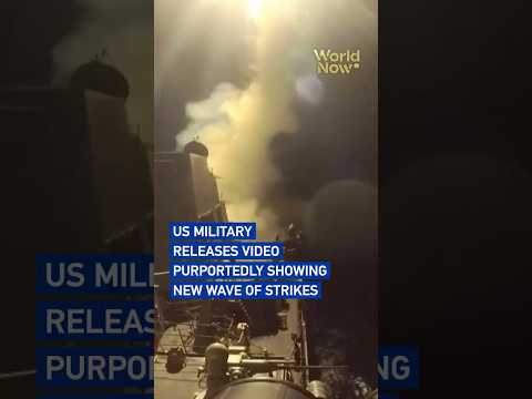 US military releases video purportedly showing new wave of strikes #worldnow