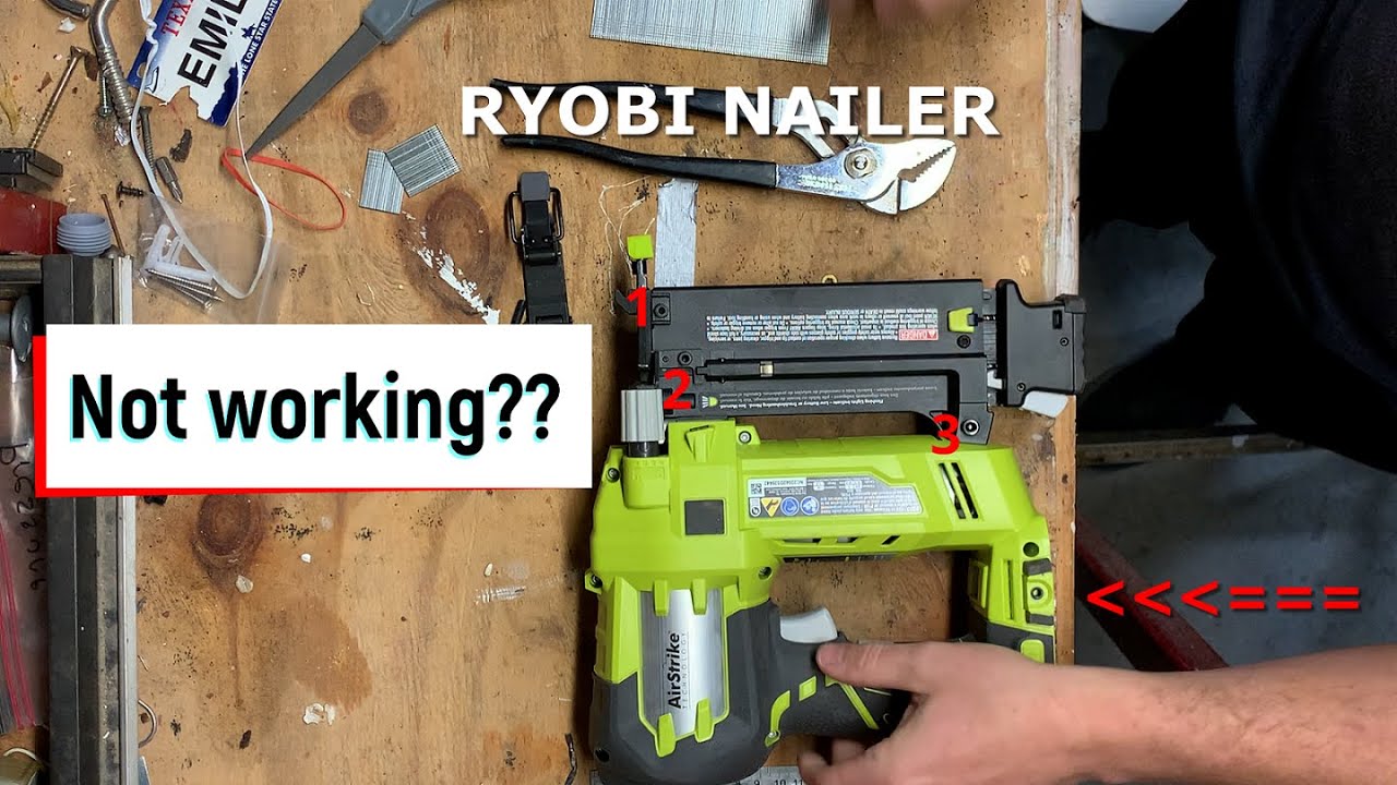 Ryobi Airstrike Repair(not firing nails) - Disassemble and Reassembly