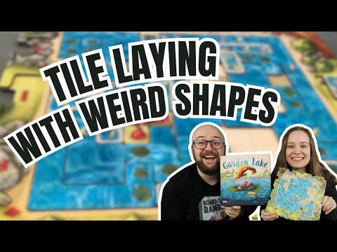 Rosenberg's new tile laying game has some weird shapes! - Garden Lake Board Game Review
