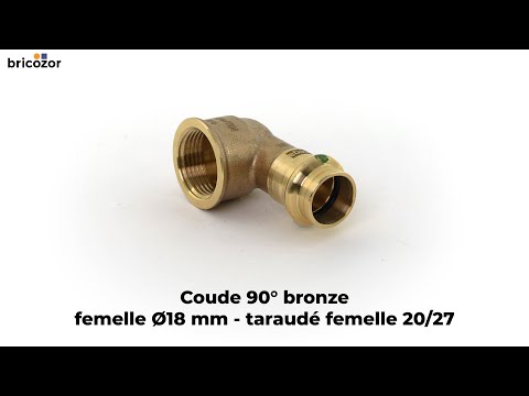 Coude Bronze 90° femelle à sertir femelle à visser en cuivre VIEGA