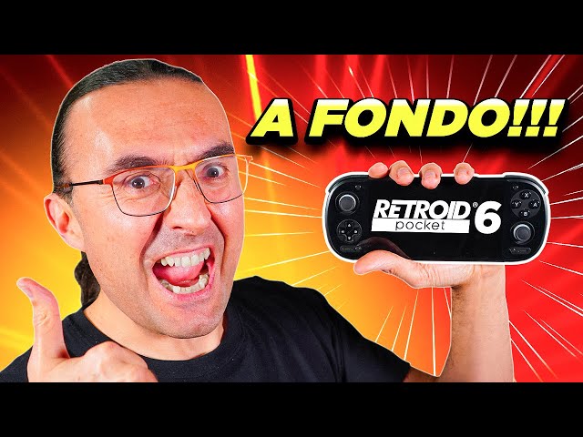 Vídeo relacionado con Retroid Pocket 6 Consola de Juegos Portátil - Pantalla AMOLED de 5,5 pulgadas 120Hz 1080p, Snapdragon 8 Gen 2, 12GB RAM, 128GB de Almacenamiento, Wi-Fi 7, Joysticks de Efecto Hall 3D, Reproductor de
