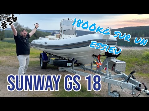 Porte bateau multi-rouleaux GALAXY - GS18 / G1340 - PTAC : 1800Kg - 1 essieu - Référence SW2025M16_5
