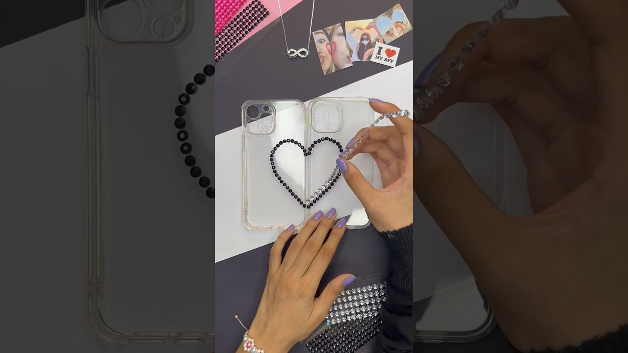 DIY BFF Phone Case Idea 😍💖 #shorts #craft #diy #bff #creative #art #artist #tutorial #crafts