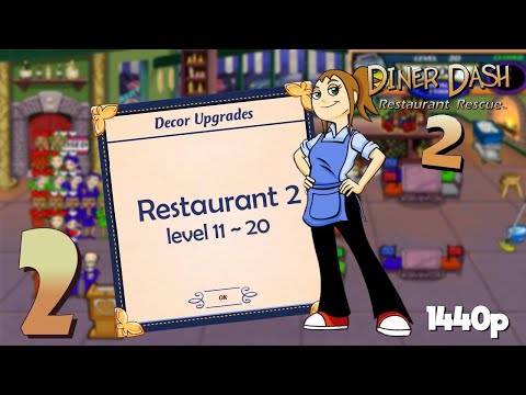 Diner Dash 2: Restaurant Rescue (PC) - Restaurant 2 (Level 11 to 20) HD Walkthrough - NC