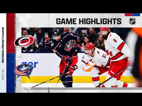 Hurricanes @ Blue Jackets 1/7 | NHL Highlights 2023