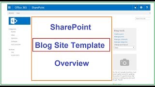 SharePoint Site Template - Blog Site Template Overview
