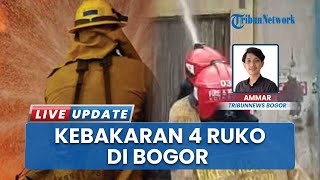Kebakaran Besar Menghanguskan 4 Deret Ruko di Kedung Halang Bogor, Kerugian hingga Ratusan Juta