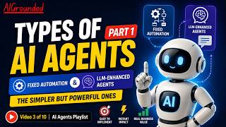 Types of AI Agents Explained — Fixed Automation & LLM-Enhanced Agents (Beginner Guide Part 1)