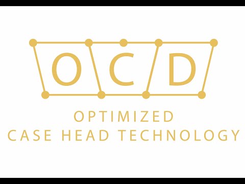 Alpha Munitions Optimized Case Design (OCD) with Optimized Case Head Technology.