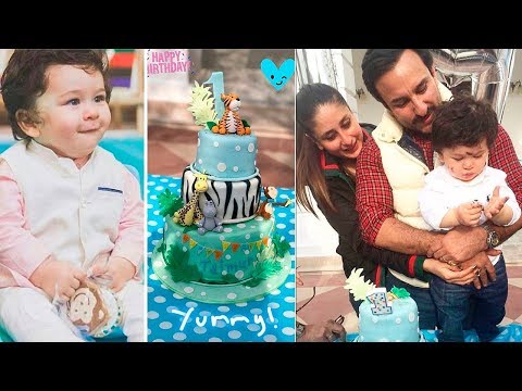 Taimur Ali Khan Birthday - Cake Cutting With Mom Kareena and Dad Saif Ali Khan