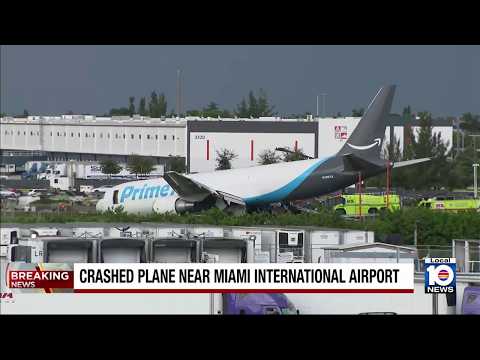 Amazon cargo plane crashes after going off Miami International Airport runway