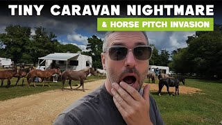 Tiny Caravan Nightmare | Water Leak & Wild Horses