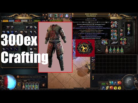 Path of Exile 3.18: Crafting 300ex Global Defences Grasping Mail in Sentinel League - 1046