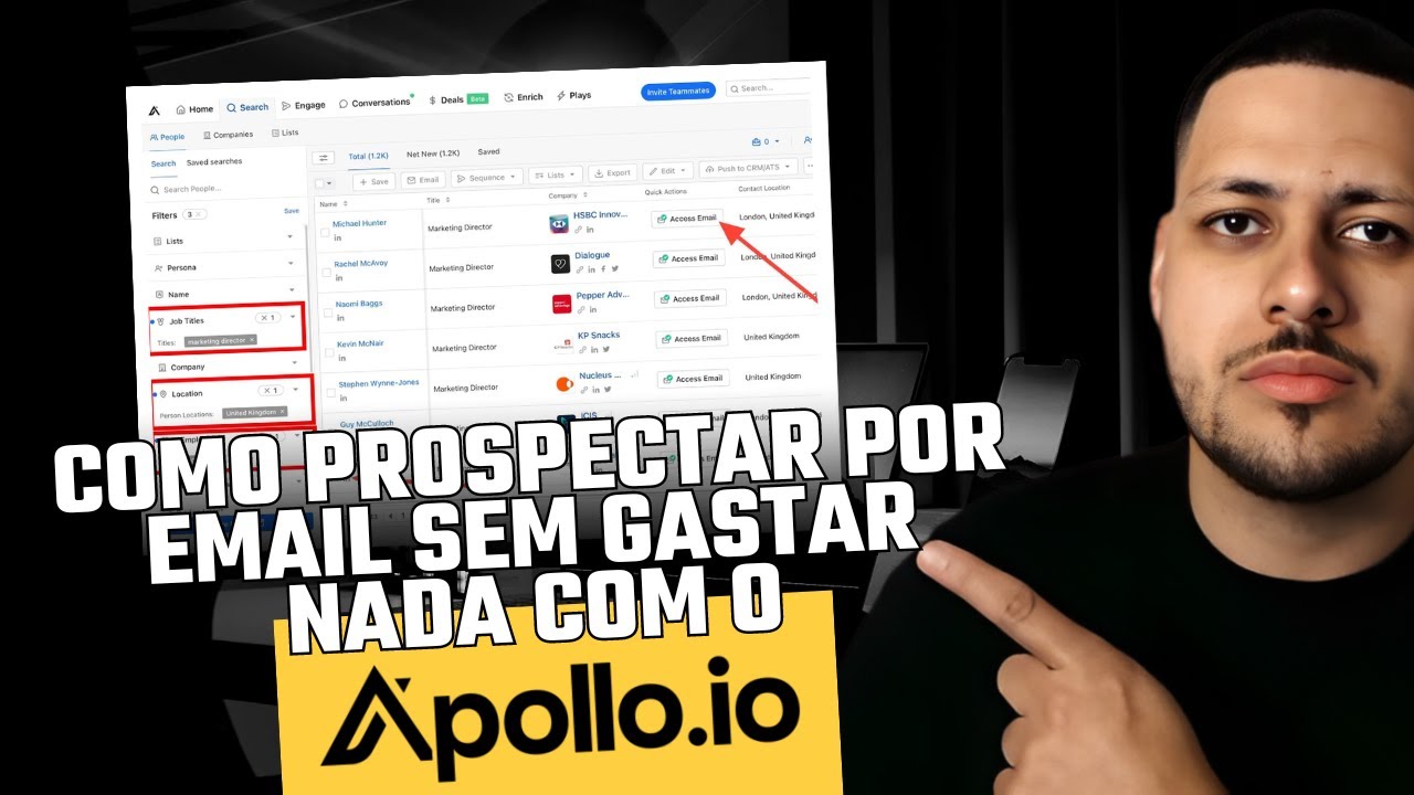 Apollo.io - Como prospectar empresas por email sem gastar nada