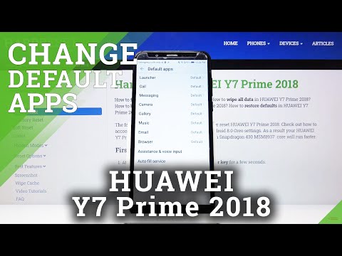 How to Manage Default Applications in Huawei Y7 Prime 2018 - Change Default App