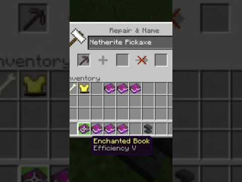 HeckyL - How to Make overpowered pickaxe in minecraft (for beginners)#shorts