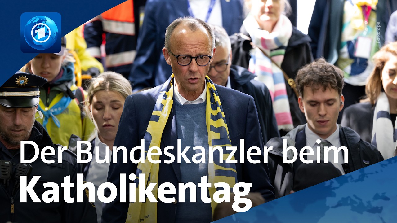 🌍 tagesschau24 Top-Thema, 15.5.26 | Merz zu Besuch beim Katholikentag