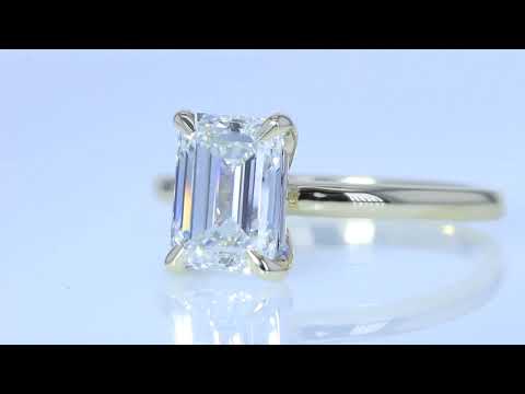 $3995 2.00CTW Emerald Lab-Grown Diamond Solitaire Engagement Ring IGI Certified G/VVS2 LCRings.com