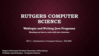 Rutgers CS - Using Weblogin to login to the iLabs from a Web Browser