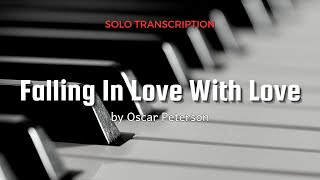 [Solo Transcription] Oscar Peterson   Falling in Love With Love
