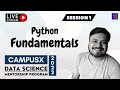 Timestamps: Session 1 Python Fundamentals | CampusX Data Science Mentorship Program