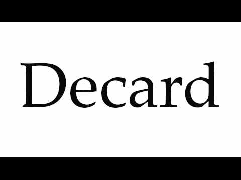How to Pronounce Decard