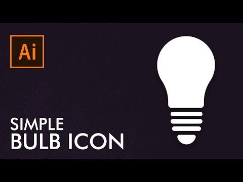 How to make Simple Bulb Icon in Adobe Illustrator Eng Sub