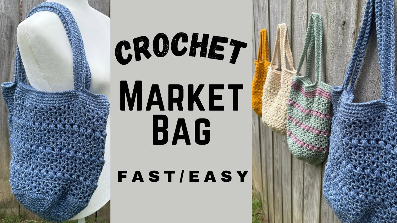 Crochet Market Bag FAST, EASY: For Beginners