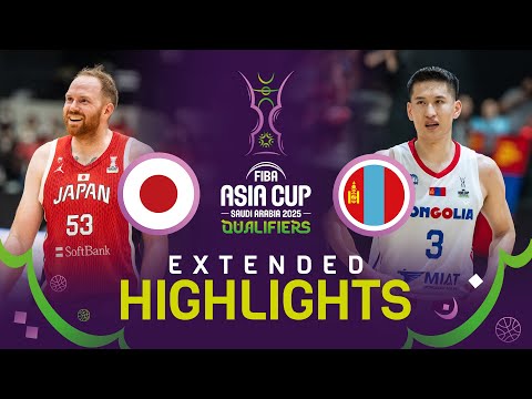 Japan 🇯🇵 v Mongolia 🇲🇳 | Extended Highlights | FIBA Asia Cup 2025 Qualifiers