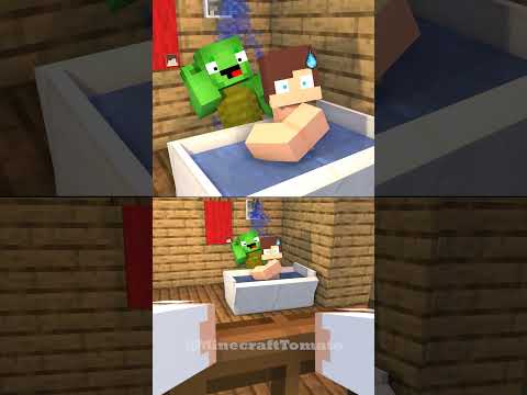 Ghost JJ's sister Shower Prank Mikey and JJ👻💦 - MAIZEN Minecraft Animation #shorts