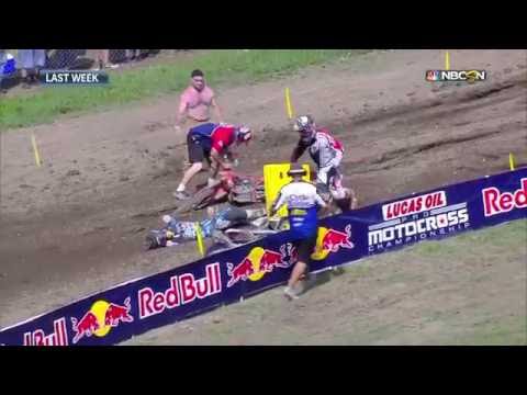 Cody Williams pulls bike off Jessy Nelson at Unadilla