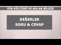 9. Sınıf  Din Kültürü Dersi  Değerler ve Değerlerin Kaynağı 9.Sınıf &quot; Değerler &quot; ünitesi Soru &amp; Cevap videomuzu sınavlara daha kolay çalışabilmeniz için hazırladık. ☺ ☆Videomuzu ... konu anlatım videosunu izle