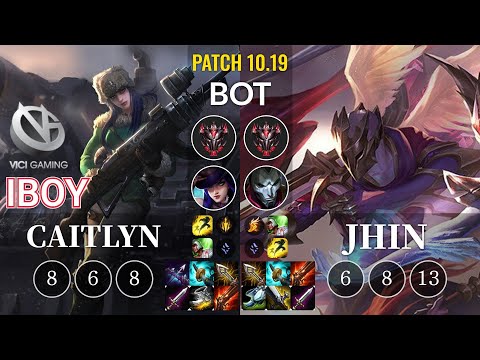 VG iBoy Caitlyn vs Jhin Bot - KR Patch 10.19