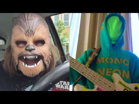 MonoNeon: Mom Puts On A Chewbacca Mask And Is Super Excited! 