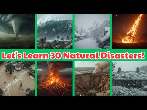 🌍 30 Earth Disasters for Kids | Learn English with Fun Videos, Photos & Subtitles ✨📚