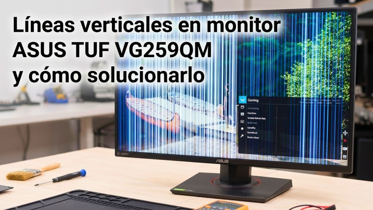 Líneas verticales en monitor ASUS TUF VG259QM y cómo solucionarlo