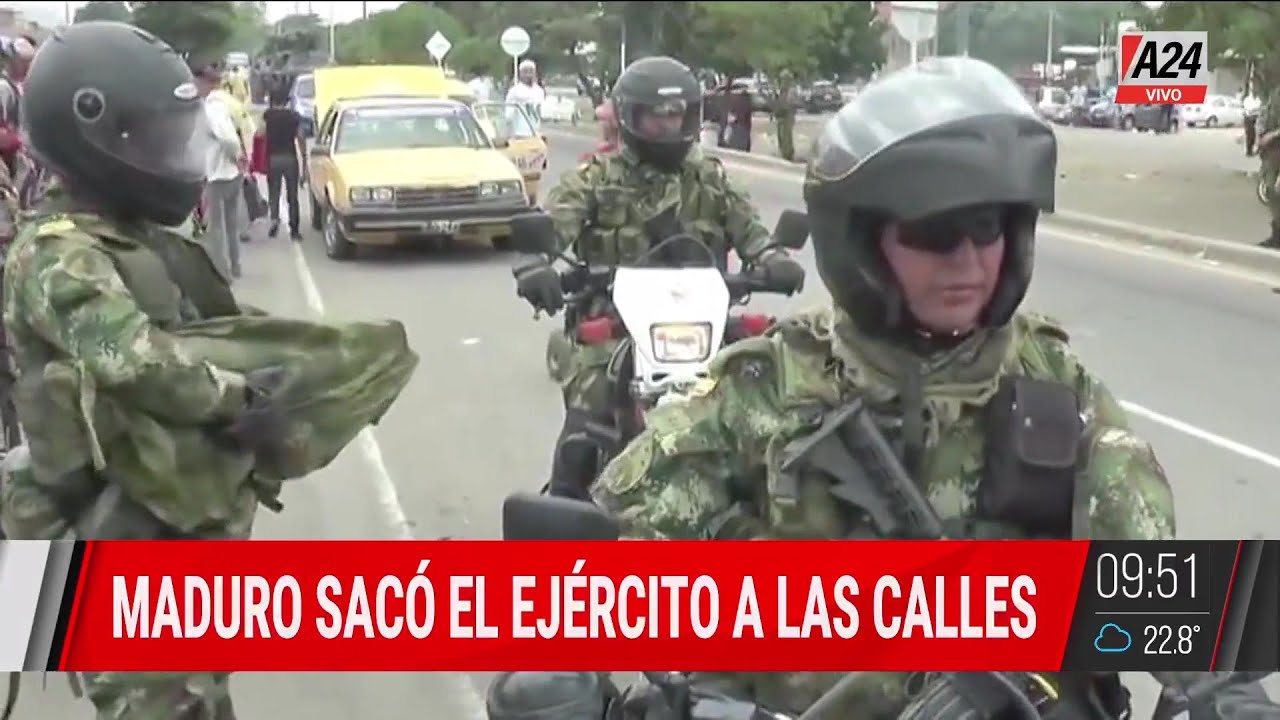 🔴 VENEZUELA: EL DICTADOR NICOLÁS MADURO SACÓ EL EJÉRCITO A LAS CALLES