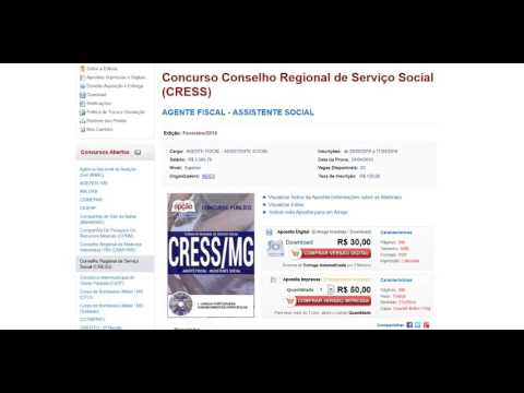 Apostila AGENTE FISCAL - ASSISTENTE SOCIAL - Concurso Conselho Regional de Serviço Social (CRESS)