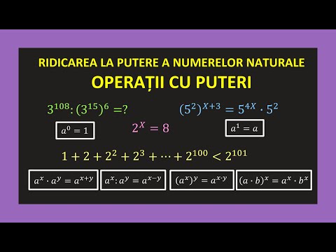 Ridicarea la putere a numerelor naturale clasa 5 exercitii operatii  puteri matematica formule baza