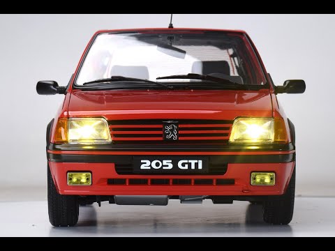 Slide 3 - Red Peugeot 205 1.9 GTI 1/8 Scale Metal & Plastic Kit (video)