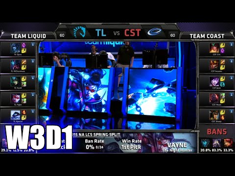 Team Liquid vs Coast | S5 NA LCS Spring 2015 Week 3 Day 1 | TL vs CST W3D1G4 VOD 60FPS
