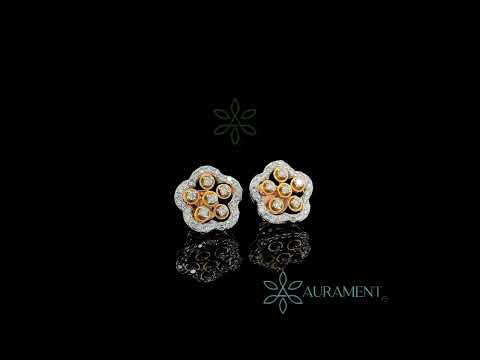 Real diamonds daily wear diamond stud earring, 3.42 grams, 1...