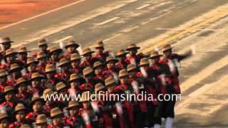 Assam Rifles march at India's Republic Day parade, 2016